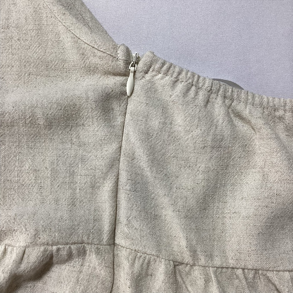 Princess Polly Beige Viscose/Linen Halter Romper - Picture 5 of 12